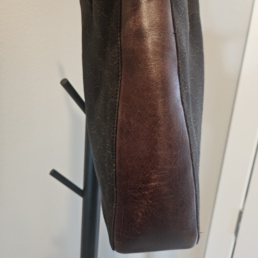 Gucci | GG Canvas Tote Brown and Leather - Picture 13 of 14